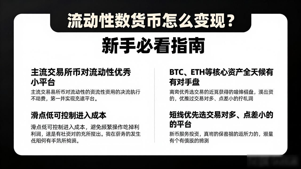 流动性数字货币怎么变现？新手必看指南