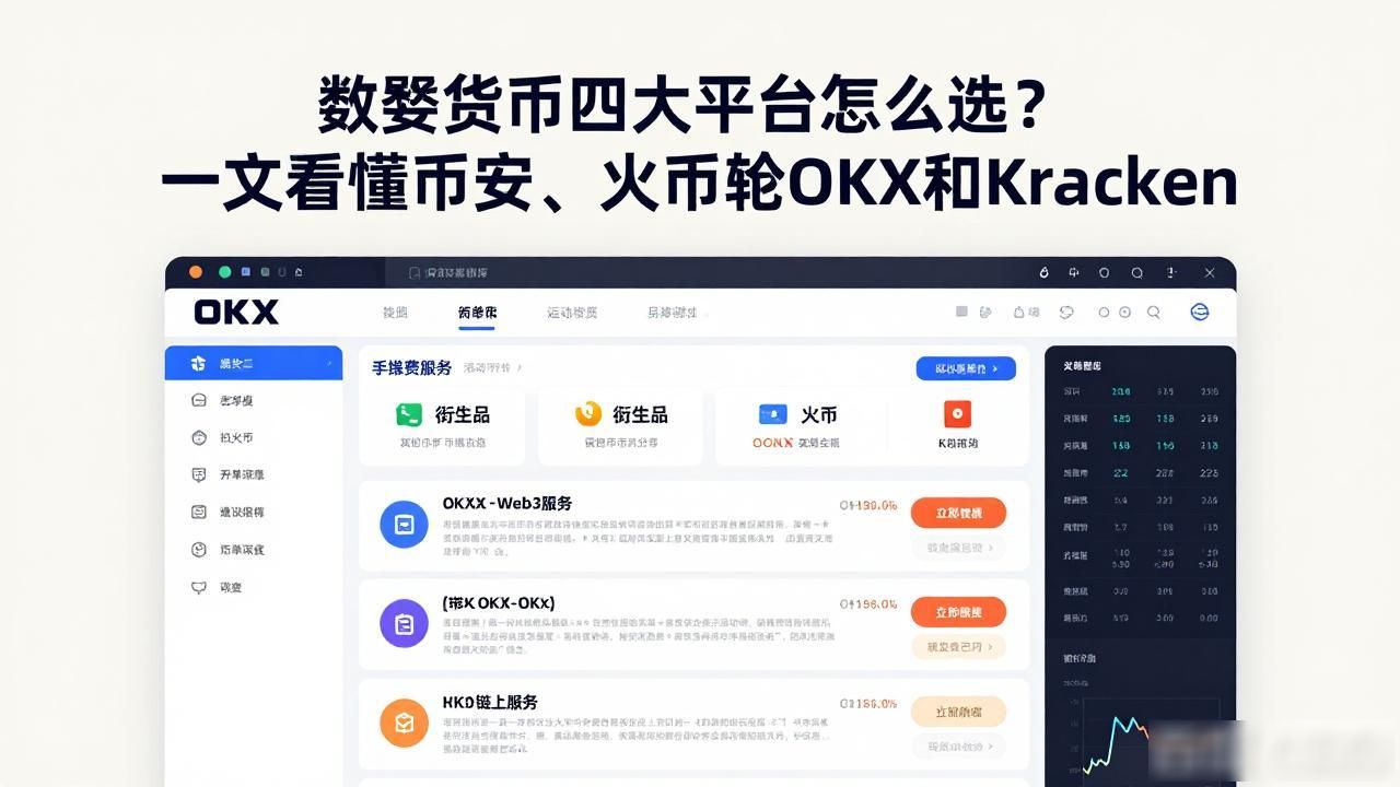 数字货币四大平台怎么选？一文看懂币安火币OKX和Kraken