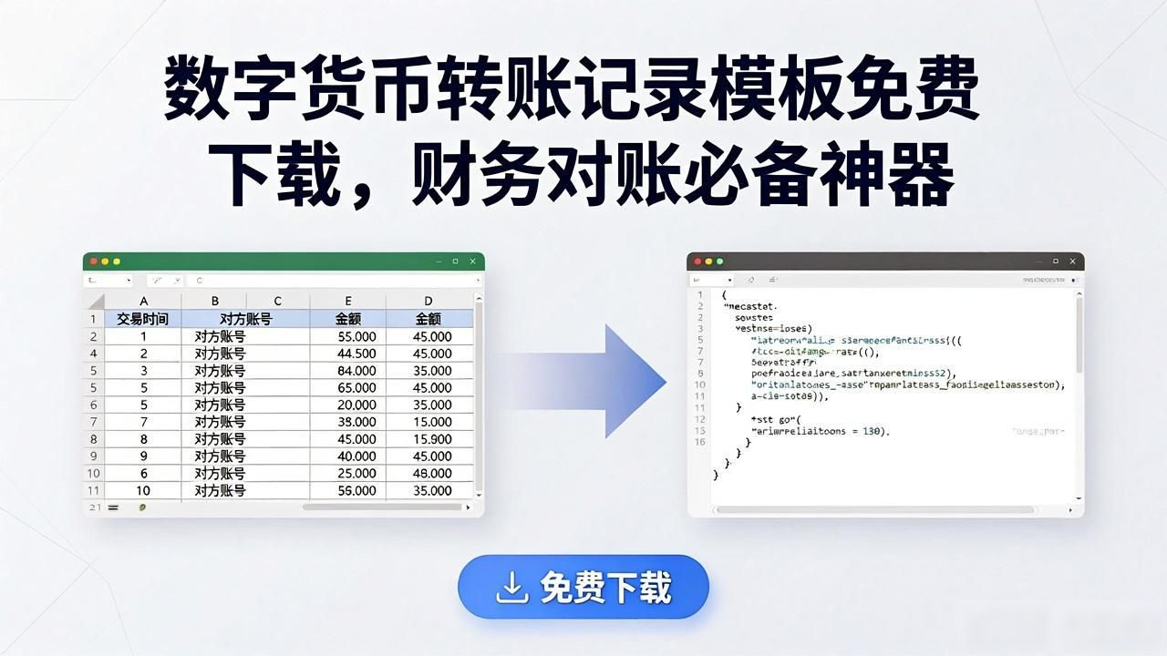 数字货币转账记录模板免费下载，财务对账必备神器