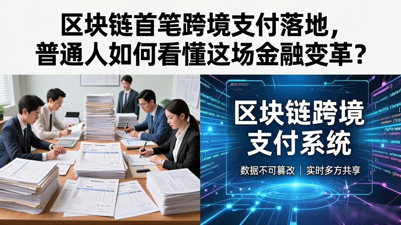 区块链首笔跨境支付落地，普通人如何看懂这场金融变革？