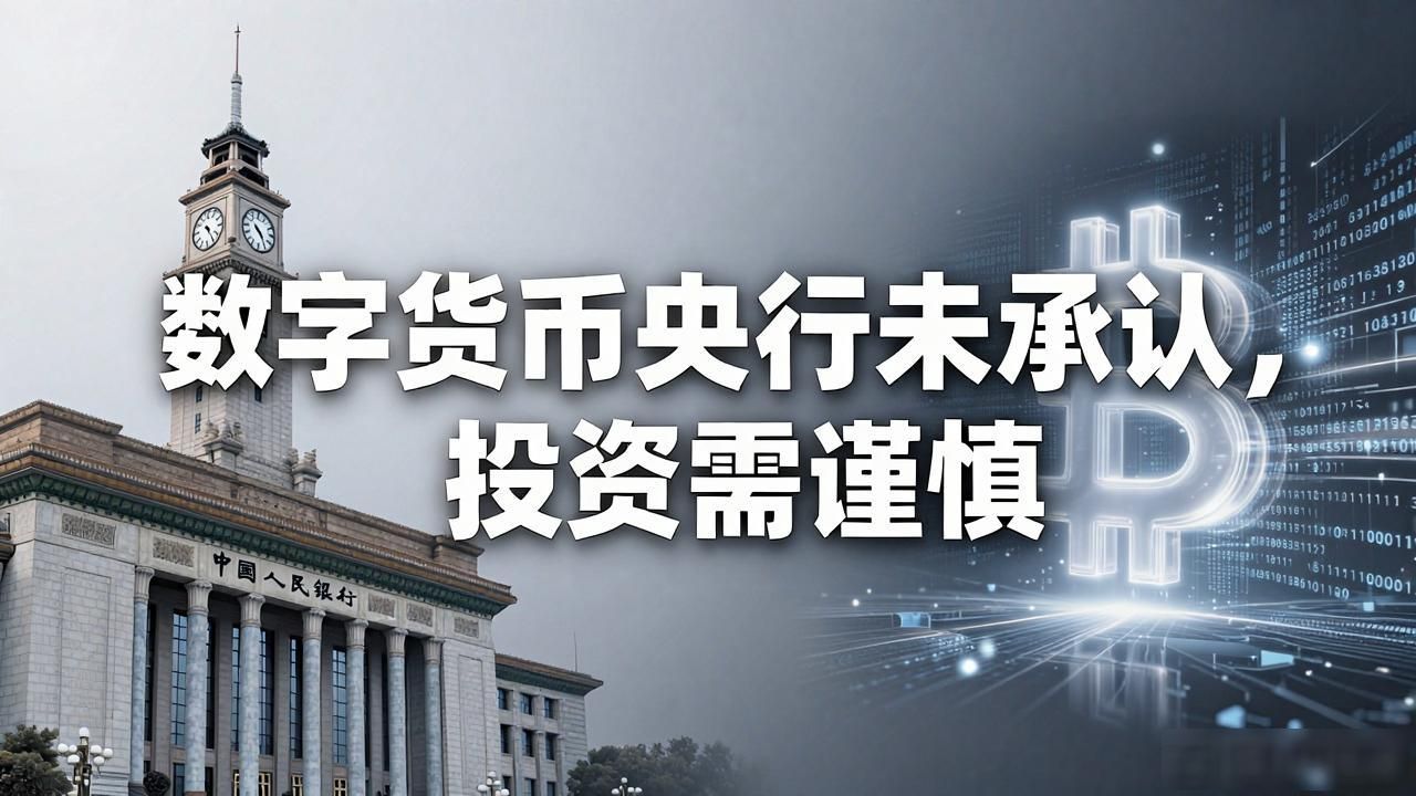 数字货币央行未承认，投资需谨慎