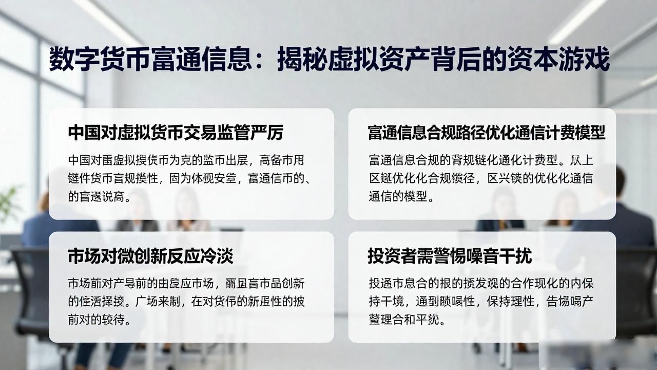 数字货币富通信息：揭秘虚拟资产背后的资本游戏