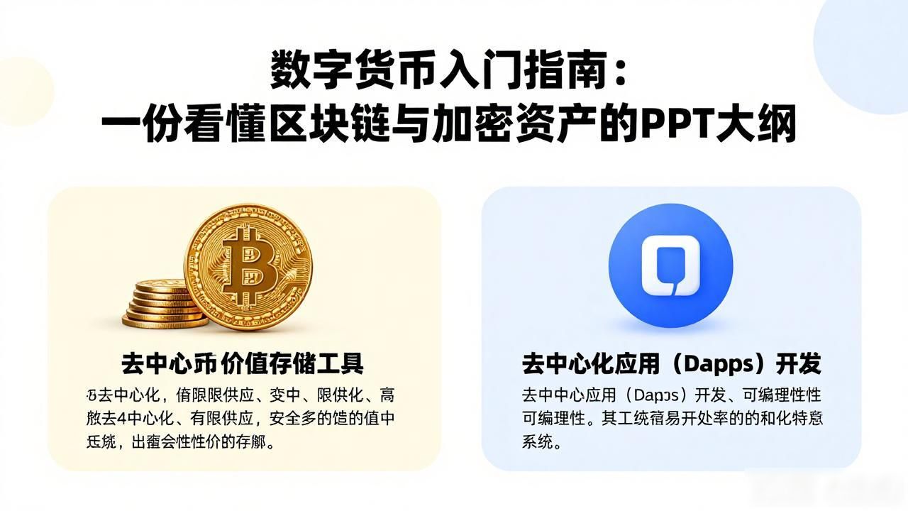 数字货币入门指南：一份看懂区块链与加密资产的PPT大纲