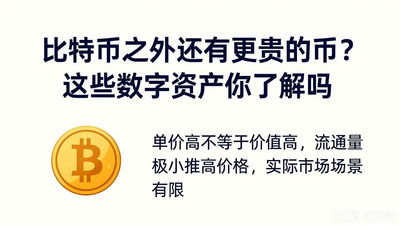 比特币之外还有更贵的币？这些数字资产你了解吗