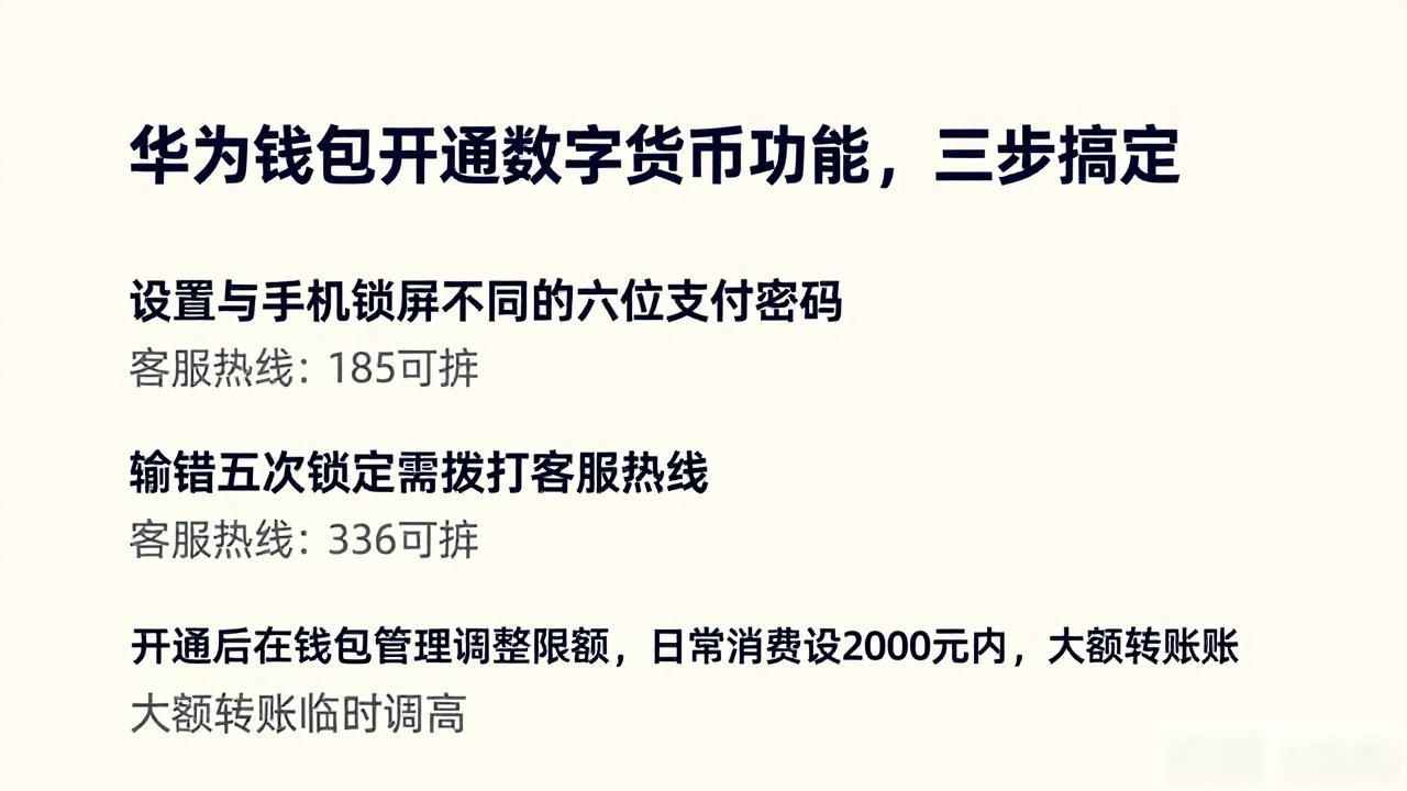 华为钱包开通数字货币功能，三步搞定