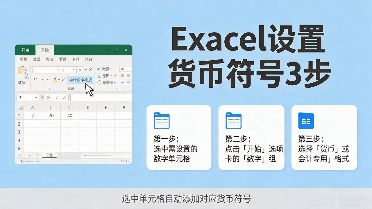 Excel输入货币符号怎么做？3步搞定！